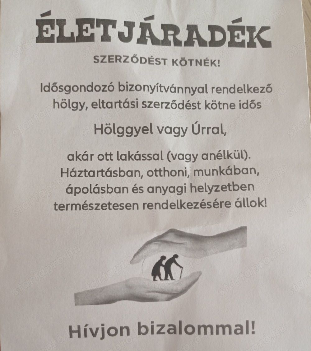 Életjáradékot kötnék