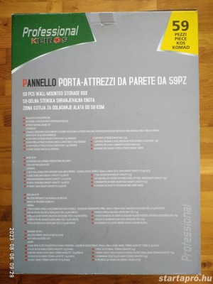 59 részes rendszerező és tárolókészlet, falra szerelhető, új - kép 5