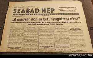 Szabad Nép 1947. április 15 irányár 6000ft óbuda használt, a képeken látható állapotban személyesen 