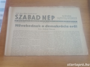 Szabad Nép 1947. október 19  hagyatékból 3000ft óbuda a képeken látható állapotban személyesen óbudá