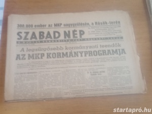 Szabad Nép 1947. szeptember 7  hagyatékból 3000ft óbuda a képeken látható állapotban személyesen óbu